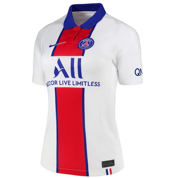 Camiseta Paris Saint Germain Segunda equipo Mujer 2020-21 Blanco